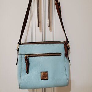Allison Pebble Grain Shoulder Bag Pale Blue NEW Condition
